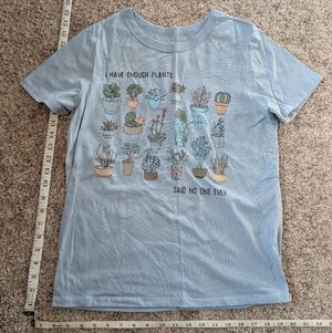 Zoe + Liv Light Blue Plant Graphic Tee
